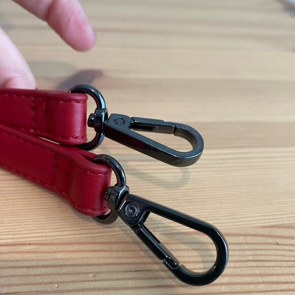 Like Dreams Agatha Mini Vegan Leather Structured Satchel Bag Red - Picture 12 of 16